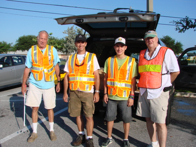 DSC00072.JPG - The clean-up crew from left to right.  John O’Brien - AG4Wl, Kevin Jackson - W4JKJ, Jacob Stamm and Mike Stowe - N2ROU.