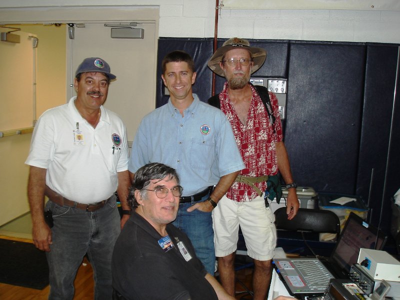 Jubilee_0208_02.jpg - Another succesful club & hobby representation at the Jupiter Jubilee 2008. Bob-KF2GQ, Bob-W4FK, Kevin_W4JKJ, and Bert-AG4BV.