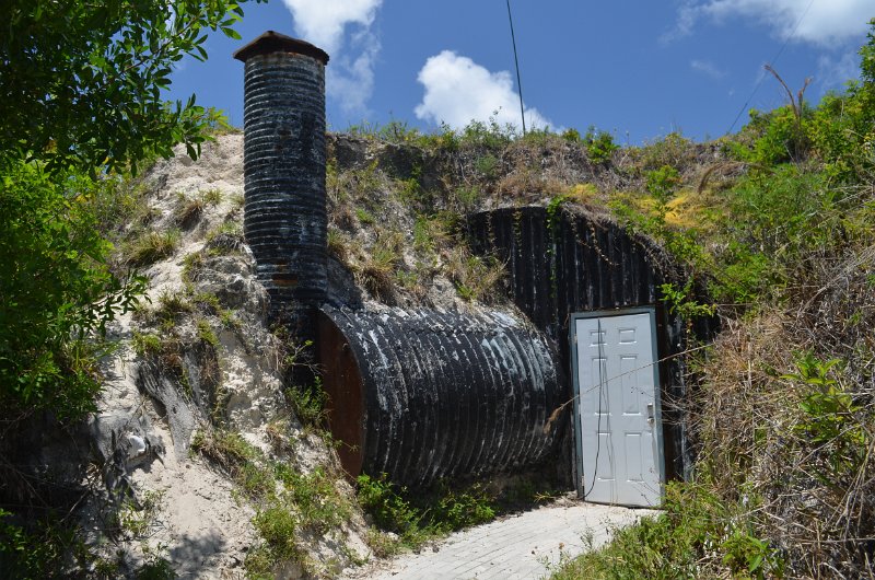 2011_FL479S_Activation_06.JPG - REAR BUNKER ENTRANCE. EARTH COVER REMOVED TO PROVIDE HANDICAP ACCESS