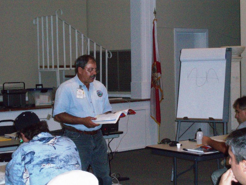 P8300044.JPG - Bert Moreschi-AG4BV, teaching Technician class at the American Red Cross in West Palm Beach, FL. 08/30/08