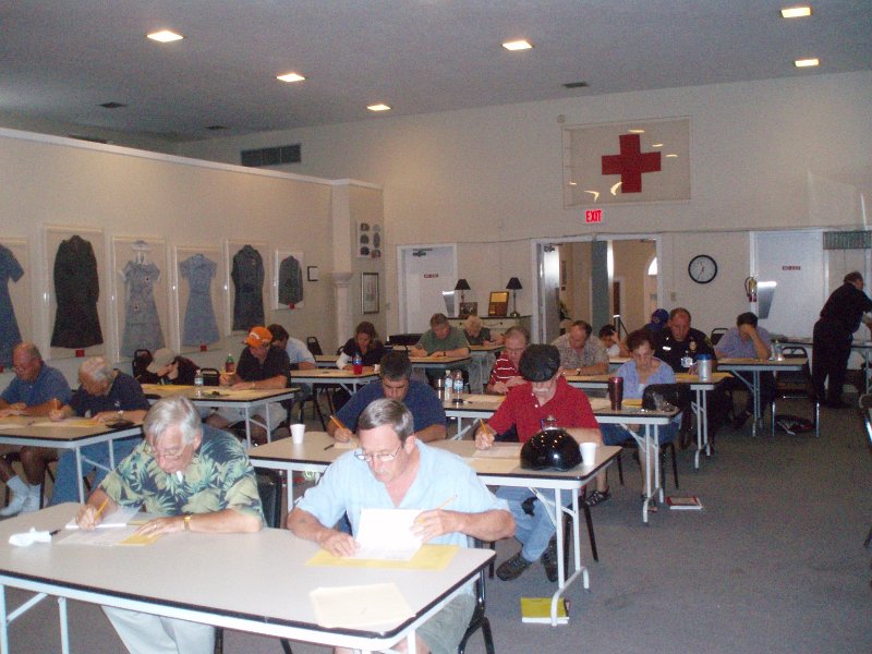 P8310045.JPG - TEST TIME!  Aspiring new Amateur Radio Technicians taking their test at the American Red Cross in West Palm Beach, FL - 08/31/08