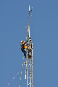 Bob-K4NBC Raising New Antenna 11