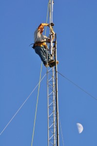 Bob-K4NBC Raising New Antenna 17